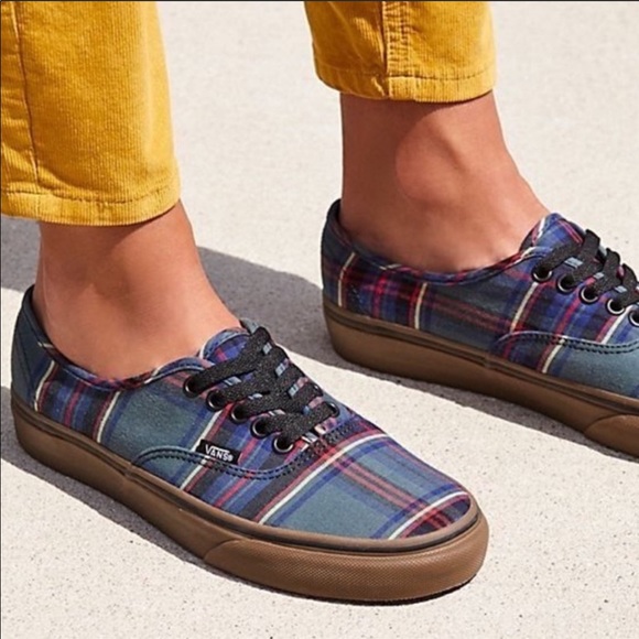 plaid vans womens